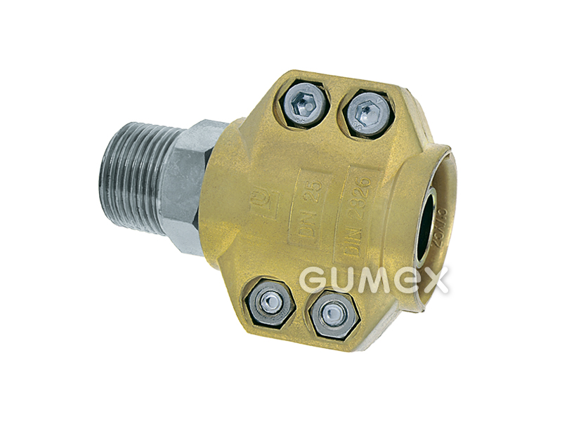 Dampfverschraubung DN 13x6mm, Außengewinde R 1/2", 18bar, Dampf +210°C, verzinkter Stahl, 